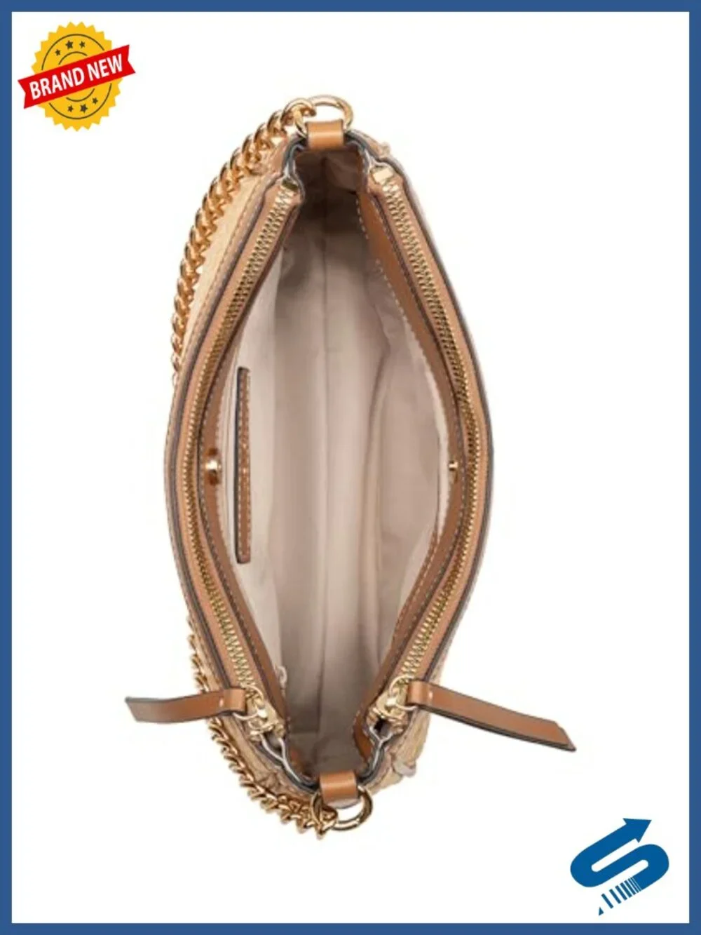 Convertible Shoulder Hobo Bag Faux Leather 4-in-1 Chain Strap